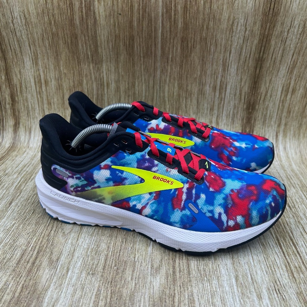 Brooks Launch 9 Women's Size 8 Blue Red Tie Dye Running Shoes 1203731B446
